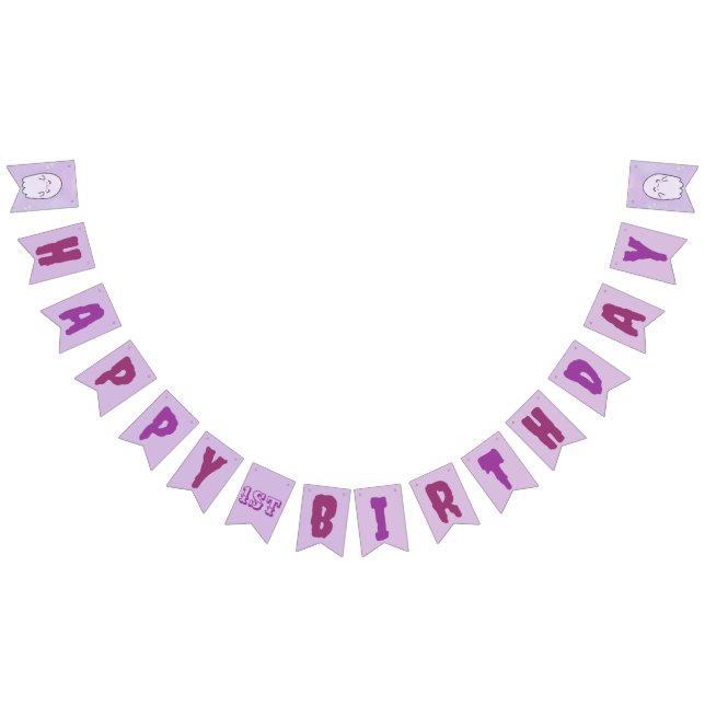 Our Little Boo Halloween 1st Birthday  Bunting Flags (All)