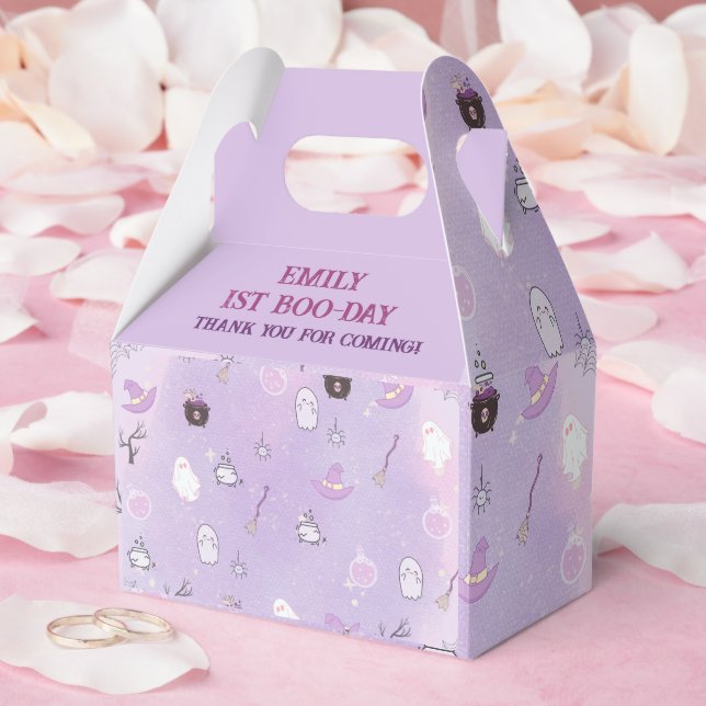 Our Little Boo Halloween 1st Birthday Favor Box (Wedding)