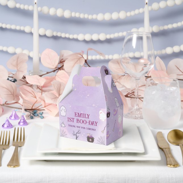 Our Little Boo Halloween 1st Birthday Favor Box (Wedding)