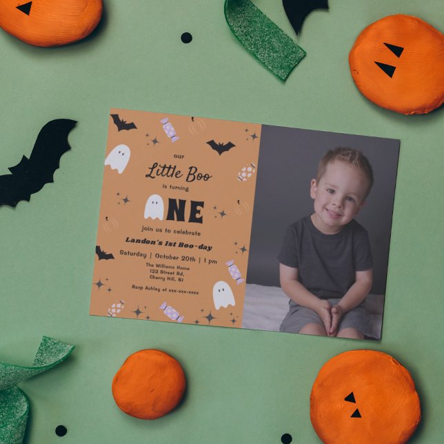  Our Little Boo Halloween 1st Birthday  Invitation (Creator Uploaded)