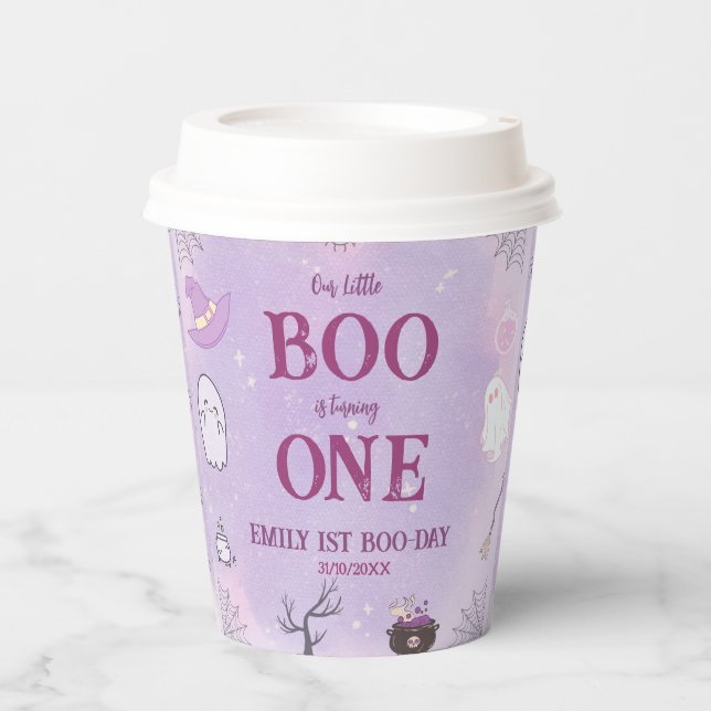  Our Little Boo Halloween 1st Birthday Paper Cups (Front)
