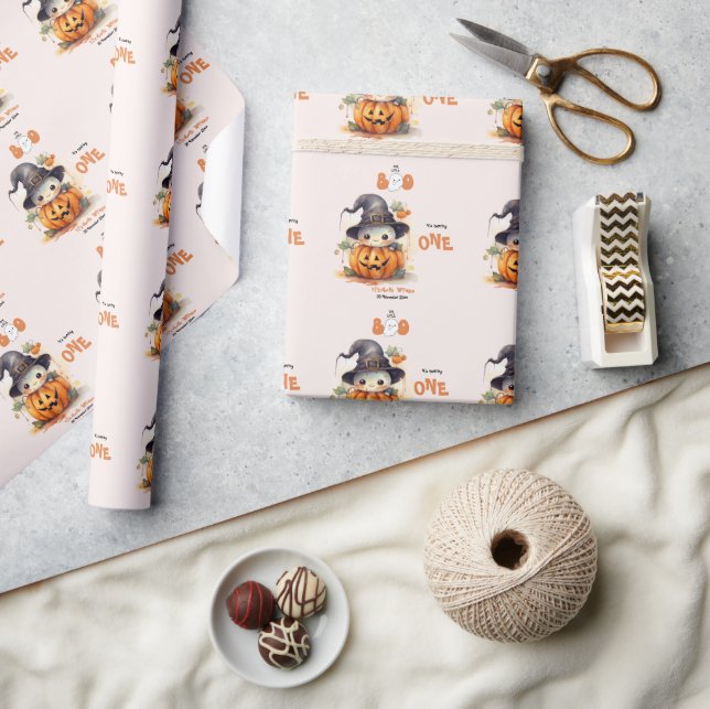 Our Little Boo Halloween 1st Birthday  Wrapping Paper (Crafts)