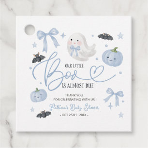 Our Little Boo Is Almost Due Baby Shower Favour Tags