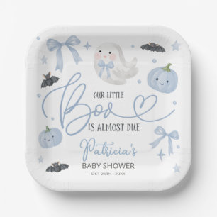 Our Little Boo Is Almost Due Baby Shower Paper Plate