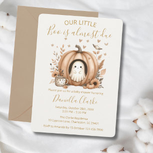 Our Little Boo is Almost Due Boho Baby Shower Invitation