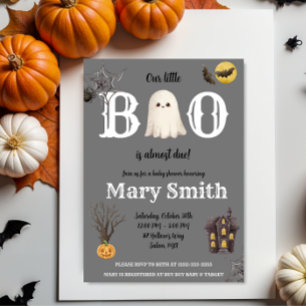 Our Little BOO is almost Due! Ghost Baby Shower Invitation