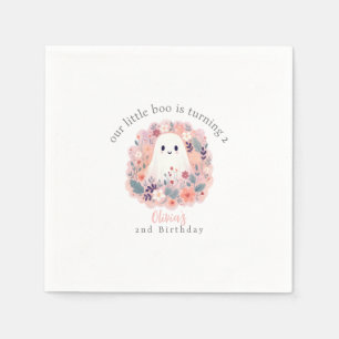 Our Little Boo is Turning 2 Boho Ghost Napkin