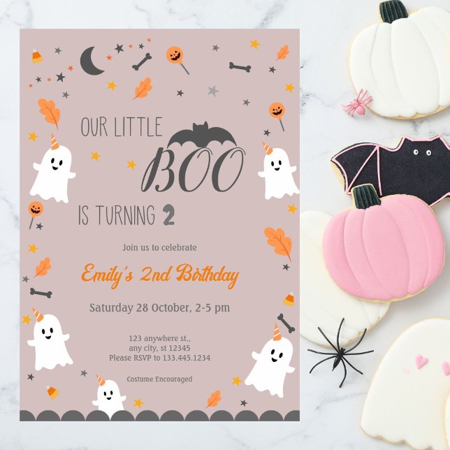 Our Little Boo is Turning, Halloween Birthday  Invitation (Creator Uploaded)