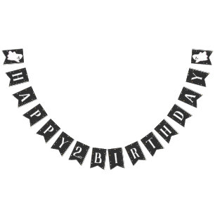 Our Little Boo is Turning Two Birthday Party Bunting Flags