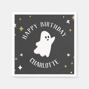 Our Little Boo is Turning Two Ghost Halloween Napkin