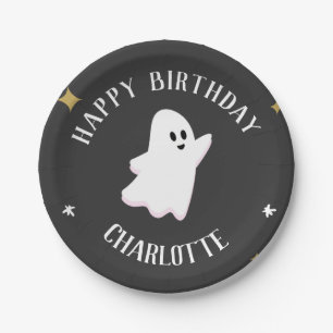 Our Little Boo is Turning Two Ghost Halloween  Paper Plate