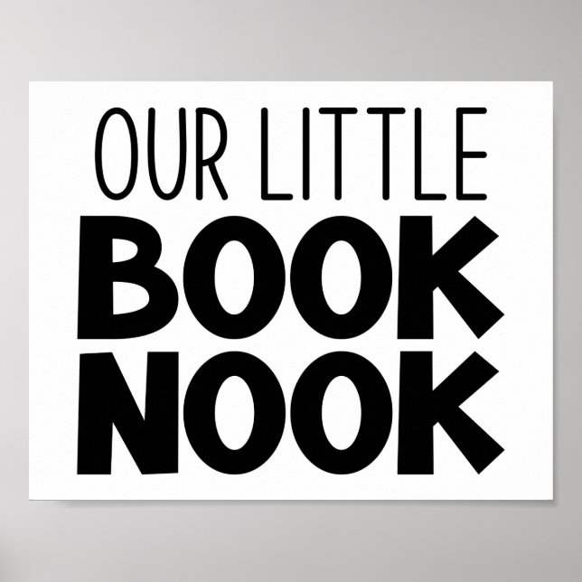 Our Little Book Nook Reading Corner Poster (Front)