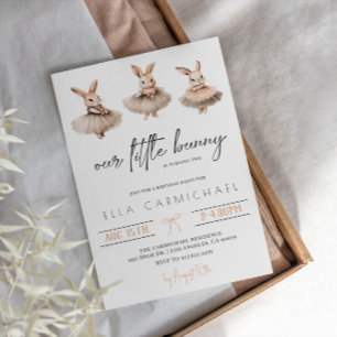 Our Little Bunny Birthday Invitation