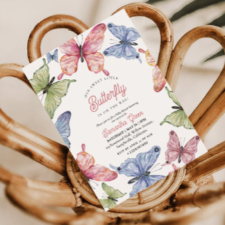 Our Little Butterfly Gender Neutral Baby Shower Invitation