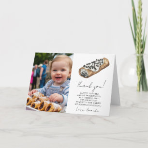 Our Little Cannoli 1st Birthday Thank you Card