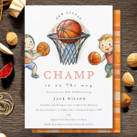 Our Little Champ Basketball Basket Boy Baby Shower