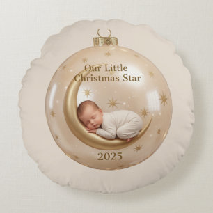 Our Little Christmas Star Throw Pillow – 2025 Baby
