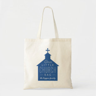 Our little church bag cute blue kid's tote
