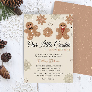 Our Little Cookie Christmas Baby Shower Invitation