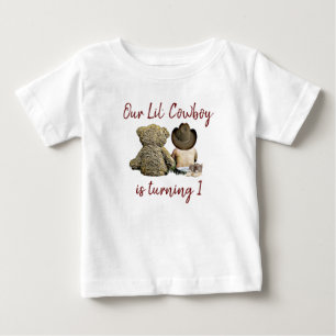 Our Little Cowboy Birthday Baby T-Shirt