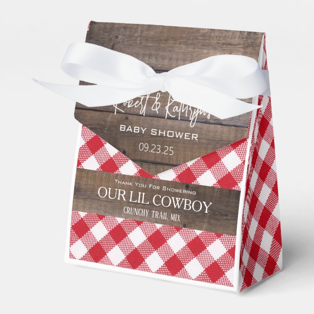 "Our Little Cowboy/Girl" Baby Shower  Favor Box (Front Side)