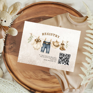 Our Little Cowboy is on the Way Registry Card