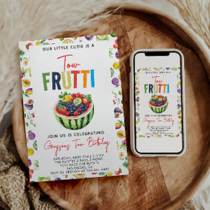 Our little cutie fruitt 2nd Birthday Party Invitation