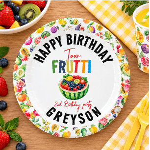 Our little cutie fruitt 2nd Birthday Party Paper Plate