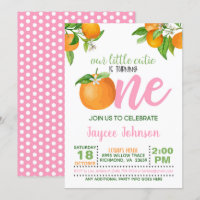 Our Little Cutie is Turning One Invitation - PD