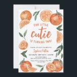 Our Little Cutie Kids Birthday Party Invitation<br><div class="desc">This birthday party invitation features oranges to invite your friends and family to celebrate your "little cutie".</div>