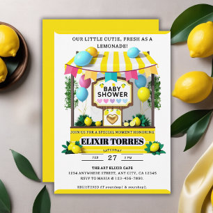Our Little Cutie Lemonade Stand Baby Shower  Invitation