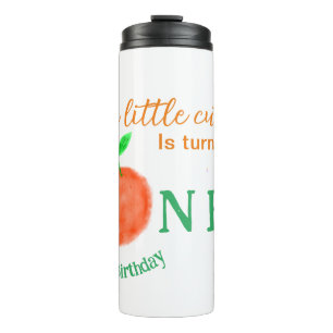 Our little cutie orange one birthday citrus fruit thermal tumbler