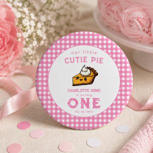 Our Little Cutie Pi Day 1st Birthday 1 Inch Round Button