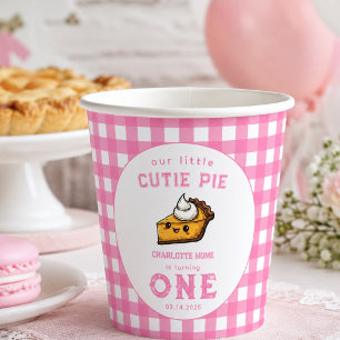 Our Little Cutie Pi Day 1st Birthday Paper Cups