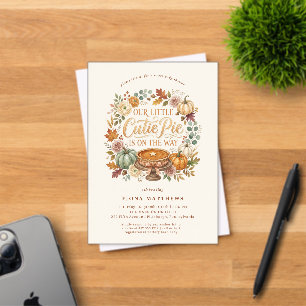 Our Little Cutie Pie Fall Baby Shower Invitation