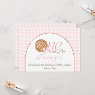 Our Little Cutie Pie Is Turning One Flat Thank You Card