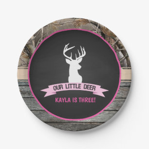 Our Little Deer Party Plate - Girl