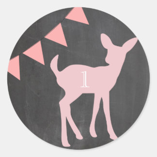 Our Little Doe Is Turning ONE! Birthday Stickers