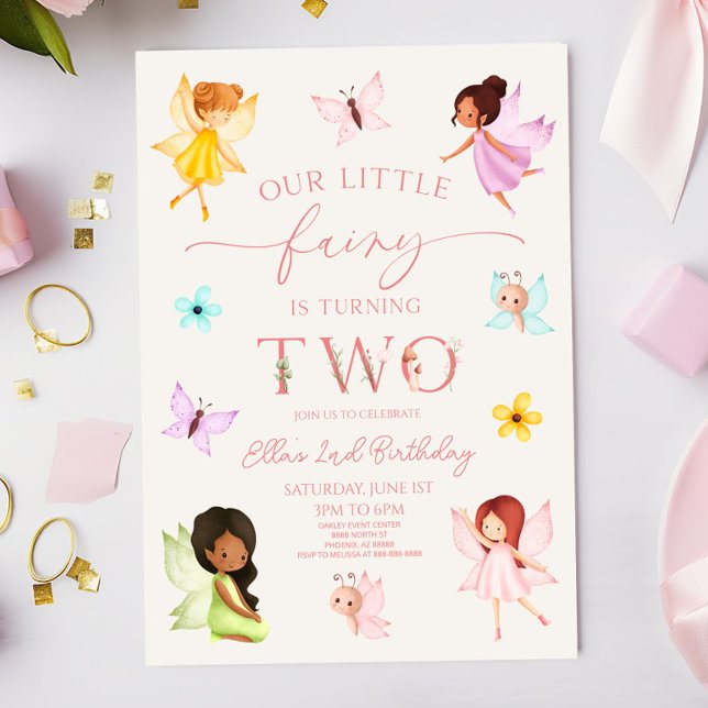 Our Little Fairy Enchanted 2nd Birthday Party Invitation (Creator Uploaded)