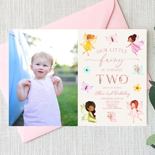 Our Little Fairy Enchanted 2nd Birthday Party Invitation (Creator Uploaded)