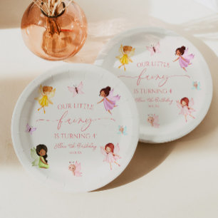 Our Little Fairy Enchanted Fairies Birthday Party Paper Plate