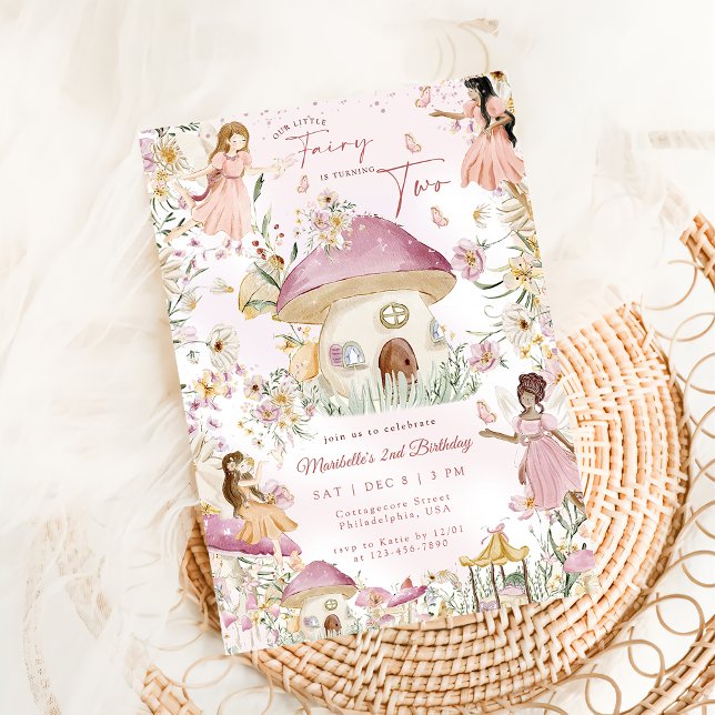 Our Little Fairy Floral Garden 2nd Birthday I Invitation (Creator Uploaded)