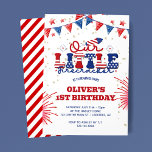 Our Little Firecracker 1st Birthday Invitation<br><div class="desc">Create your own Our Little Firecracker 1st Birthday Invitation! Personalize this design with your own text. You can further customize this design by selecting the "Edit Details" button if desired.</div>