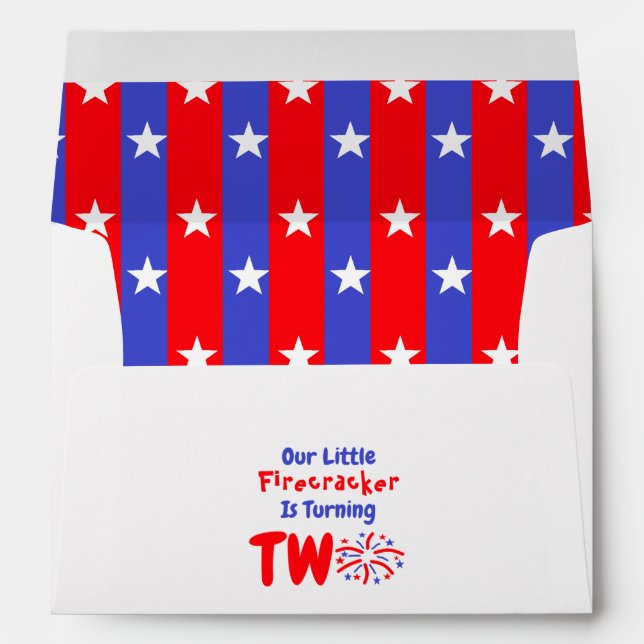 Our Little Firecracker 2nd Birthday Envelope (Back (Bottom))