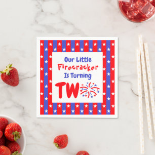 Our Little Firecracker 2nd Birthday Napkin