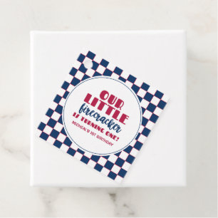 Our little firecracker is turning one birthday favour tags
