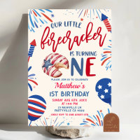 Our Little Firecracker is turning one invitat