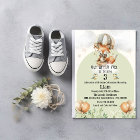 Our Little Fox Birthday Party Invitation