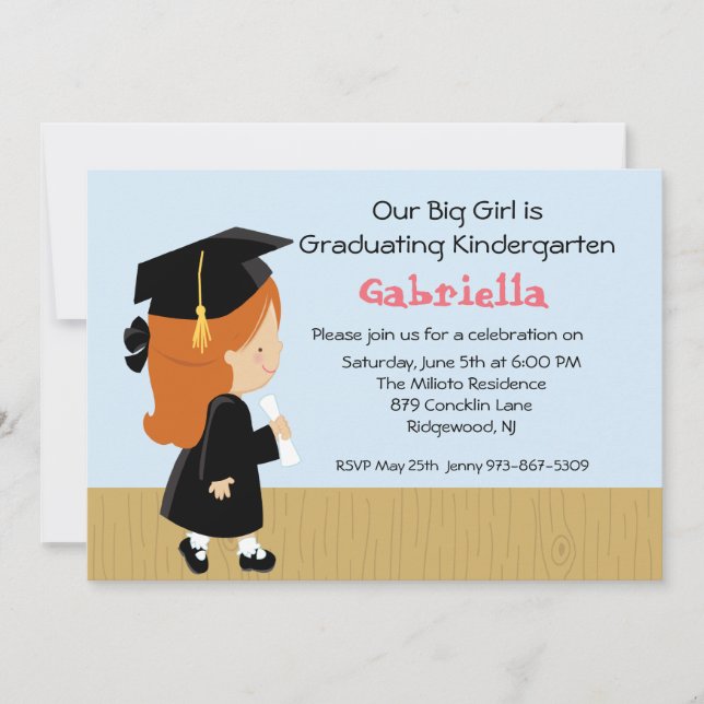 Our Little Girl's  Graduation Invitation (Front)