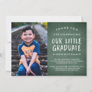 OUR LITTLE GRADUATE CHALKBOARD GRADUATION THANK YOU CARD